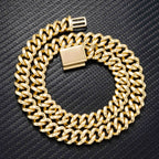 12.3MM S925 Silver 2 Rows Hip-Hop VVS Moissanite Cuban Chains Necklace