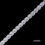 6MM 10MM S925 Silver Halo VVS Moissanite Tennis Chain