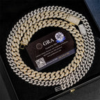 10MM S925 Silver 2 Rows VVS Moissanite  Miami Cuban Chain
