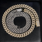 10MM S925 Silver 2 Rows VVS Moissanite  Miami Cuban Chain