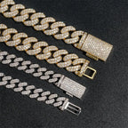 10MM S925 Silver 2 Rows VVS Moissanite  Miami Cuban Chain
