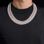 13MM S925 Silver 2 Rows VVS Moissanite Miami Cuban Link Chain
