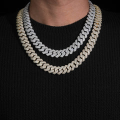 16mm 3 Rows Moissanite Cuban Link Chain