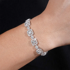 9.5MM S925 Silver Iced Out VVS Moissanite Cuban Link Chain