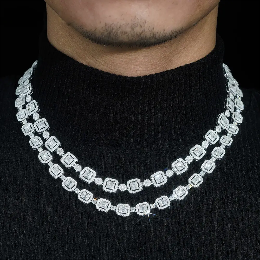 9.5MM S925 Silver Iced Out VVS Moissanite Cuban Link Chain Main image