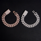 2026 New 15MM Baguette VVS Moissanite Cuban Link Chain