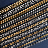 GL 6mm Stainless Steel Silver Moissanite Button End Cuban Chain