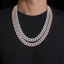 10MM S925 Silver 2 Rows VVS Moissanite High-End Cuban Chain
