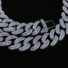 12mm Iced Out VVS Moissnaite Cuban Link Chain