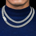 10MM 2 Rows VVS Moissanite Edge Cuban Link Chain