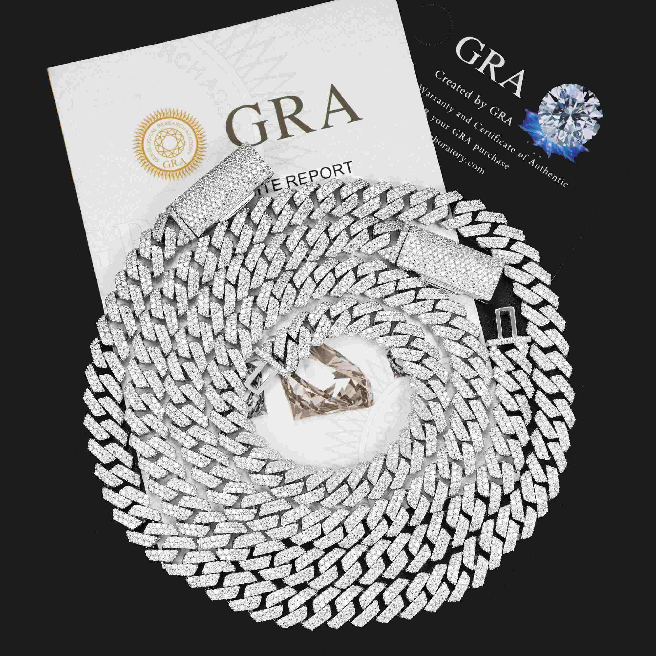 【US 3 Days Delivery】10MM 2 Rows VVS Moissanite Edge Cuban Link Chain