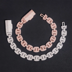 12MM S925 Silver Baguette VVS Moissanite Cuban Link Chain