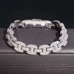 12MM S925 Silver Baguette VVS Moissanite Cuban Link Chain