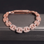 12MM S925 Silver Baguette VVS Moissanite Cuban Link Chain