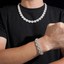 12MM S925 Silver Baguette VVS Moissanite Cuban Link Chain
