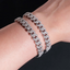 8MM S925 Silver 2 Rows VVS Moissanite Miami Cuban link Chain
