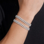 8MM 2 Rows Hiphop VVS Moissanite Miami Cuban Link Chain