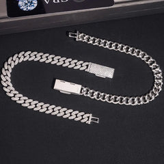 8mm Hiphop Miami Moissanite Cuban Link Chain
