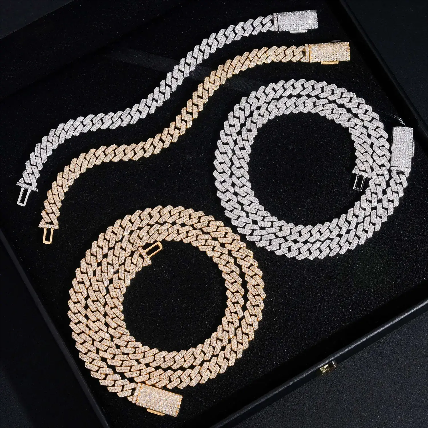 8MM 2 Rows VVS Moissanite EDG Cuban Link Chain