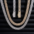 8MM 2 Rows VVS Moissanite EDG Cuban Link Chain