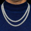 8MM 2 Rows VVS Moissanite EDG Cuban Link Chain