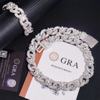 18MM Flower Link Chain VVS Moissanite Diamond Chain