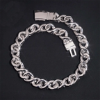 18MM Flower Link Chain VVS Moissanite Diamond Chain