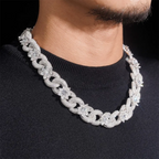 18MM Flower Link Chain VVS Moissanite Diamond Chain