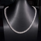 8.5MM S925 Silver VVS Moissanite Cross Cuban Link Chain