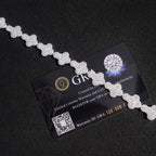 13MM Flower Shaped Cross VVS Moissanite Cuban Chain