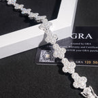 13MM Flower Shaped Cross VVS Moissanite Cuban Chain