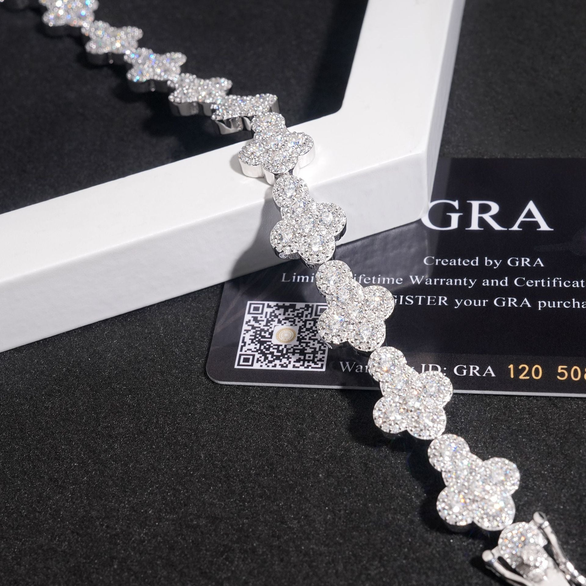 13MM Flower Shaped Cross VVS Moissanite Cuban Chain