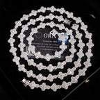 13MM Flower Shaped Cross VVS Moissanite Cuban Chain