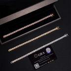 6MM 10MM S925 Silver Halo VVS Moissanite Tennis Chain