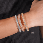 6MM 10MM S925 Silver Halo VVS Moissanite Tennis Chain