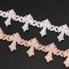 8mm Infinity Cross VVS Moissanite Bracelet