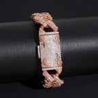 16MM Rose and Pigeon VVS Moissanite Bracelet
