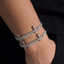6MM Single Row VVS Moissanite Cuban Chain with 13mm Cross Link
