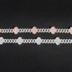8MM Four-leaf Clover VVS Moissanite Cuban Link Chain