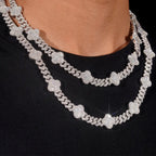 8MM Four-leaf Clover VVS Moissanite Cuban Link Chain