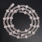 8MM Four-leaf Clover VVS Moissanite Cuban Link Chain