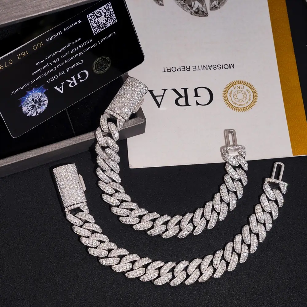 【US 3 Days Delivery】13MM VVS Moissanite Miami Cuban Link Chain