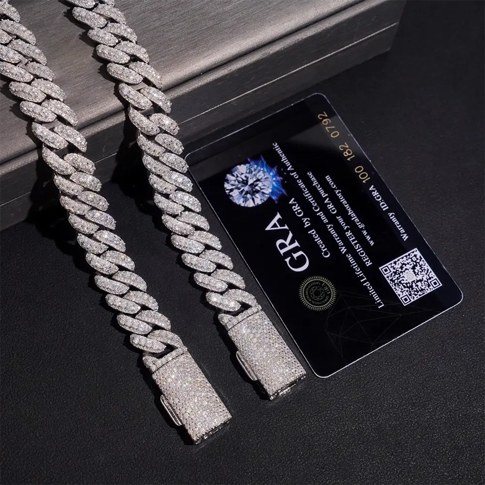 13MM VVS Moissanite Miami Cuban Link Chain