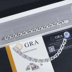 10MM S925 Silver Infinity  VVS Moissanite Cuban Chain Bracelet