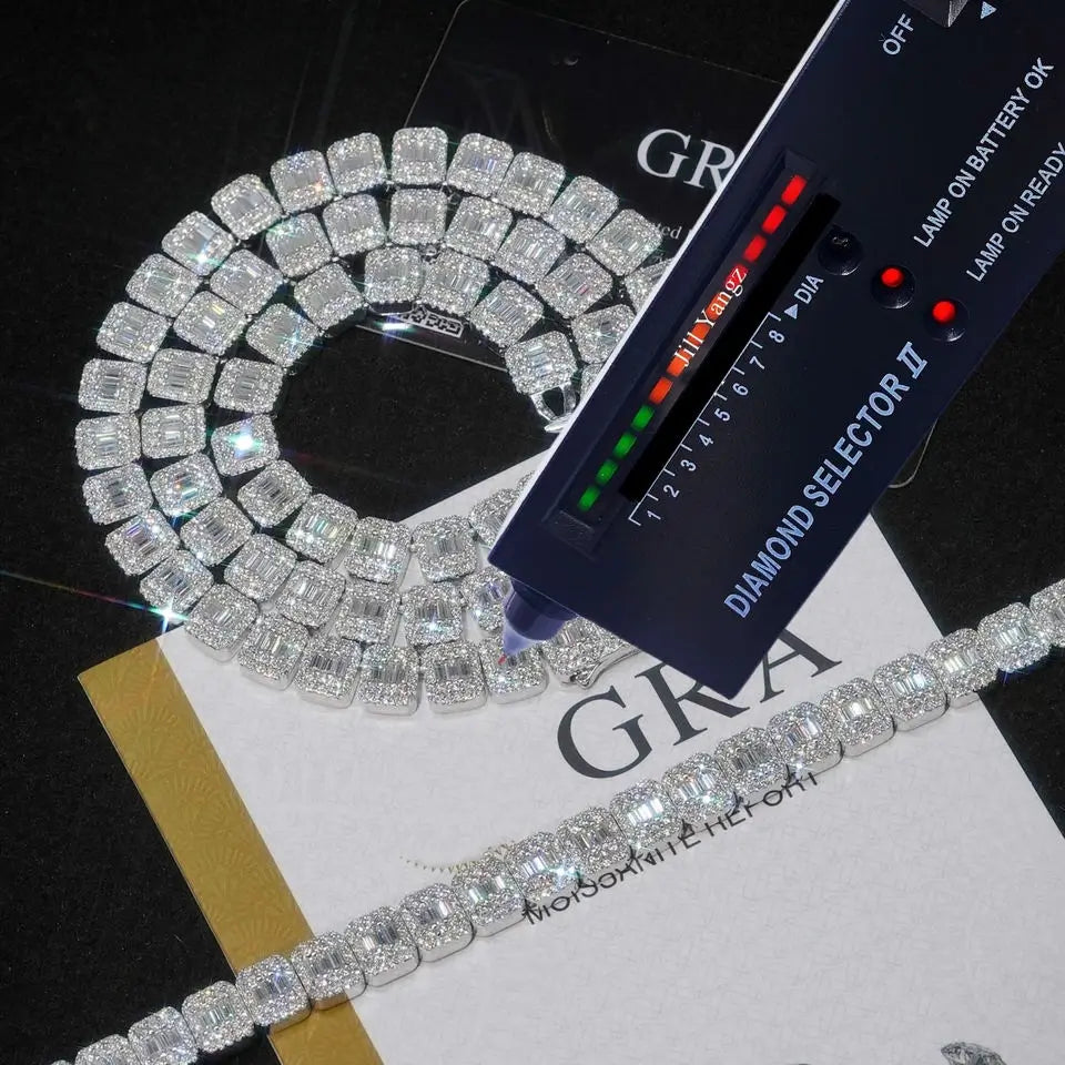 VVS Moissanite Baguette Bracelet