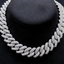 18MM Rise Rectangular Stone VVS Moissanite Cuban Link Chain