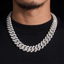 18MM Rise Rectangular Stone VVS Moissanite Cuban Link Chain