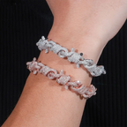 15MM S925 Silver Twisted infinity Thorn Chain Link Bracelet