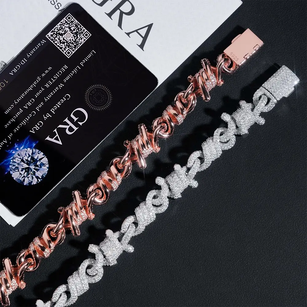 15mm Twisted infinity thorn Chain Link Bracelet