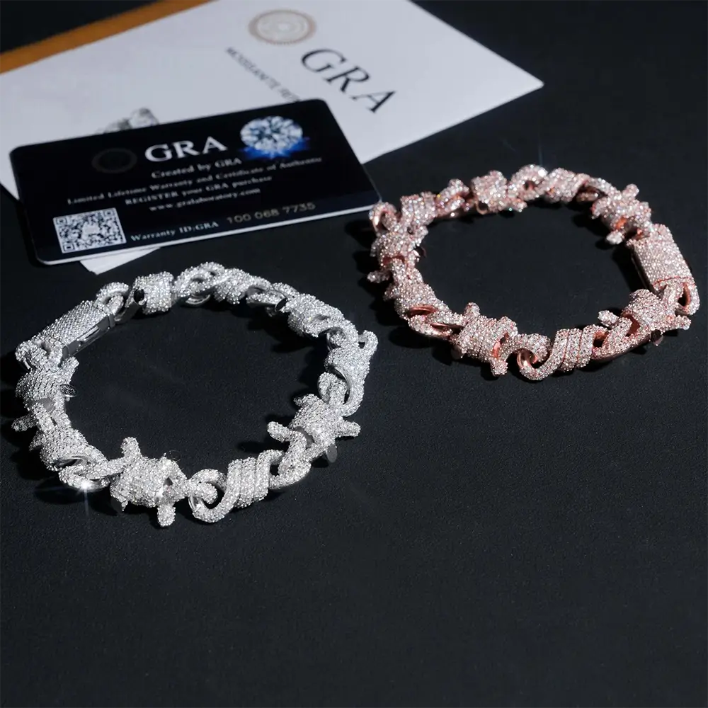 15mm Twisted infinity thorn Chain Link Bracelet